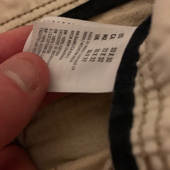 american eagle men’s khaki pants 32/33 - Picture 2 of 4